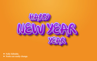 New Year 3D Text Effect Template