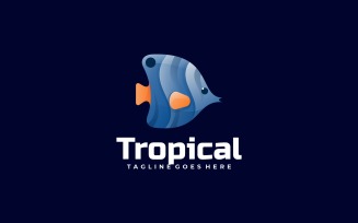 Tropical Fish Gradient Logo Style