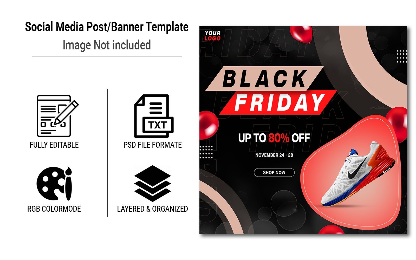 Kit Graphique #217395 Noir Friday Divers Modles Web - Logo template Preview