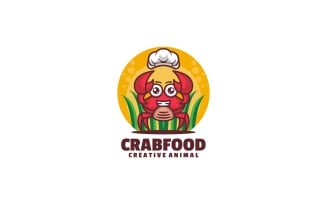 Crab Food Simple Mascot Logo