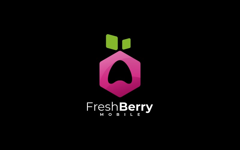 Fresh Berry Gradient Logo Logo Template