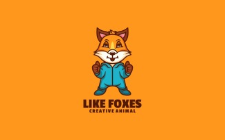 Like Fox Simple Mascot Logo