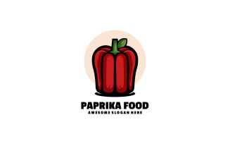 Paprika Food Simple Logo Style
