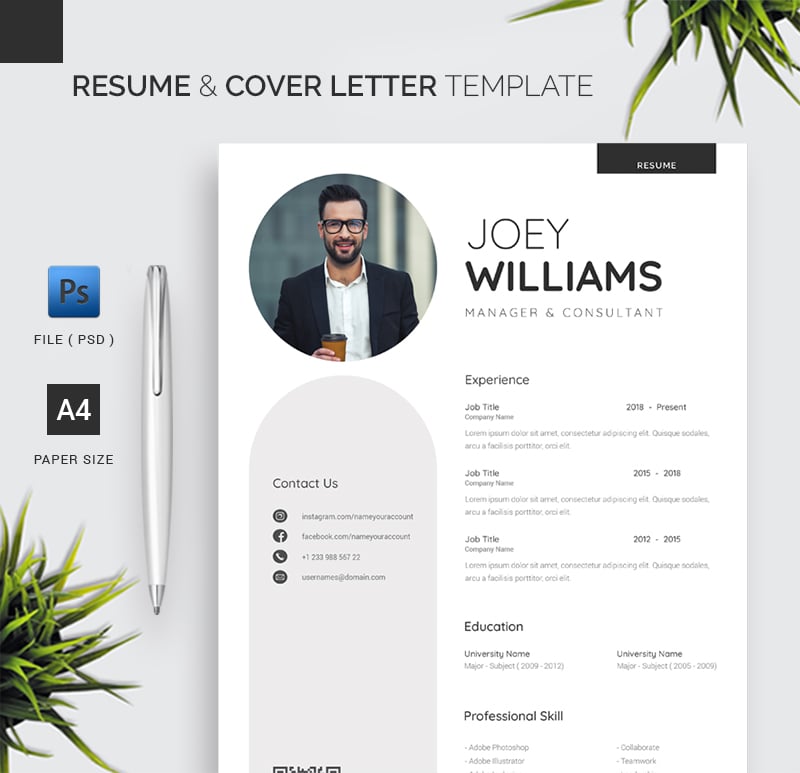 Template #217415 Clean Cv Webdesign Template - Logo template Preview