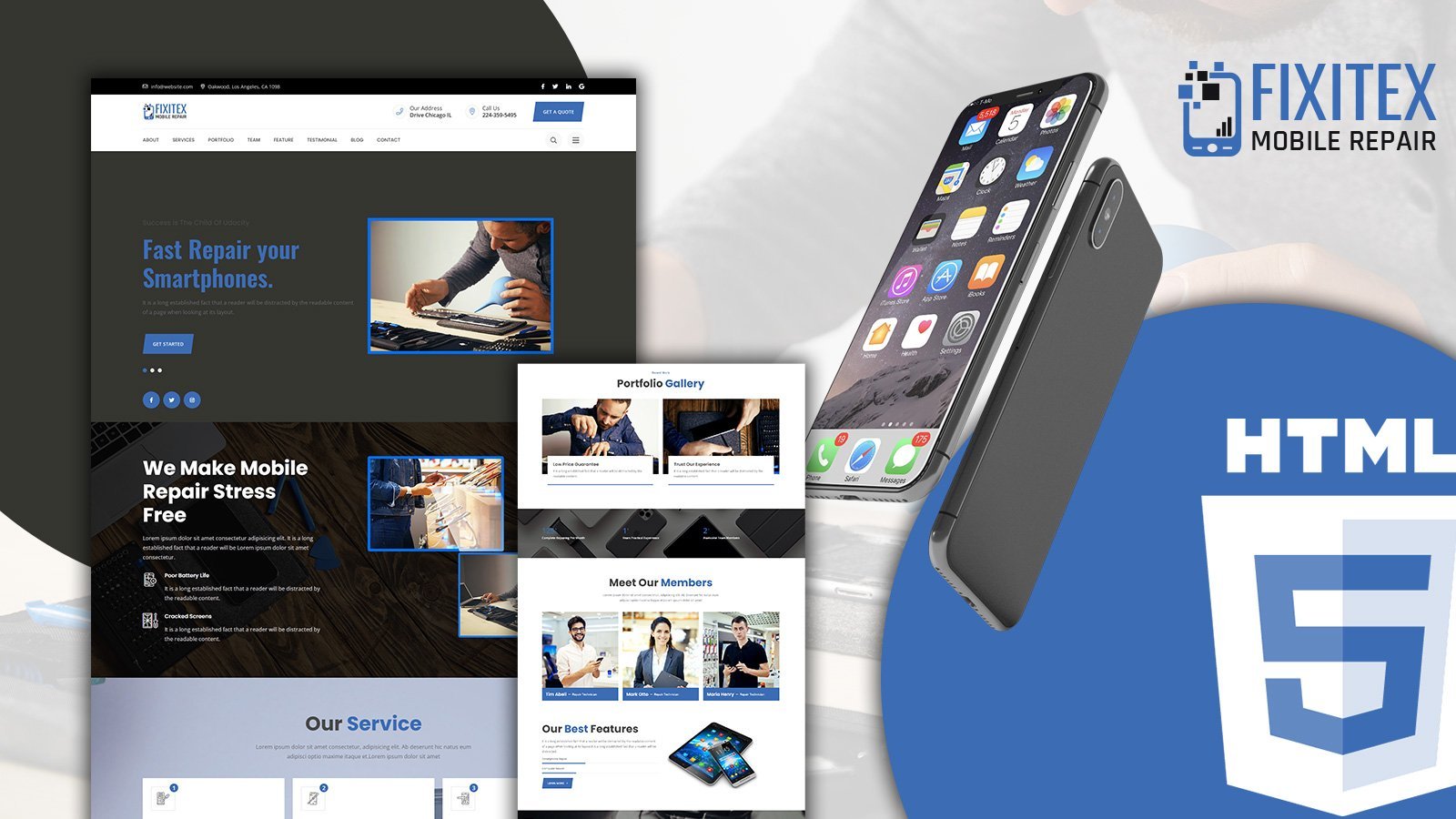 Template #217437 Phone Repair Webdesign Template - Logo template Preview