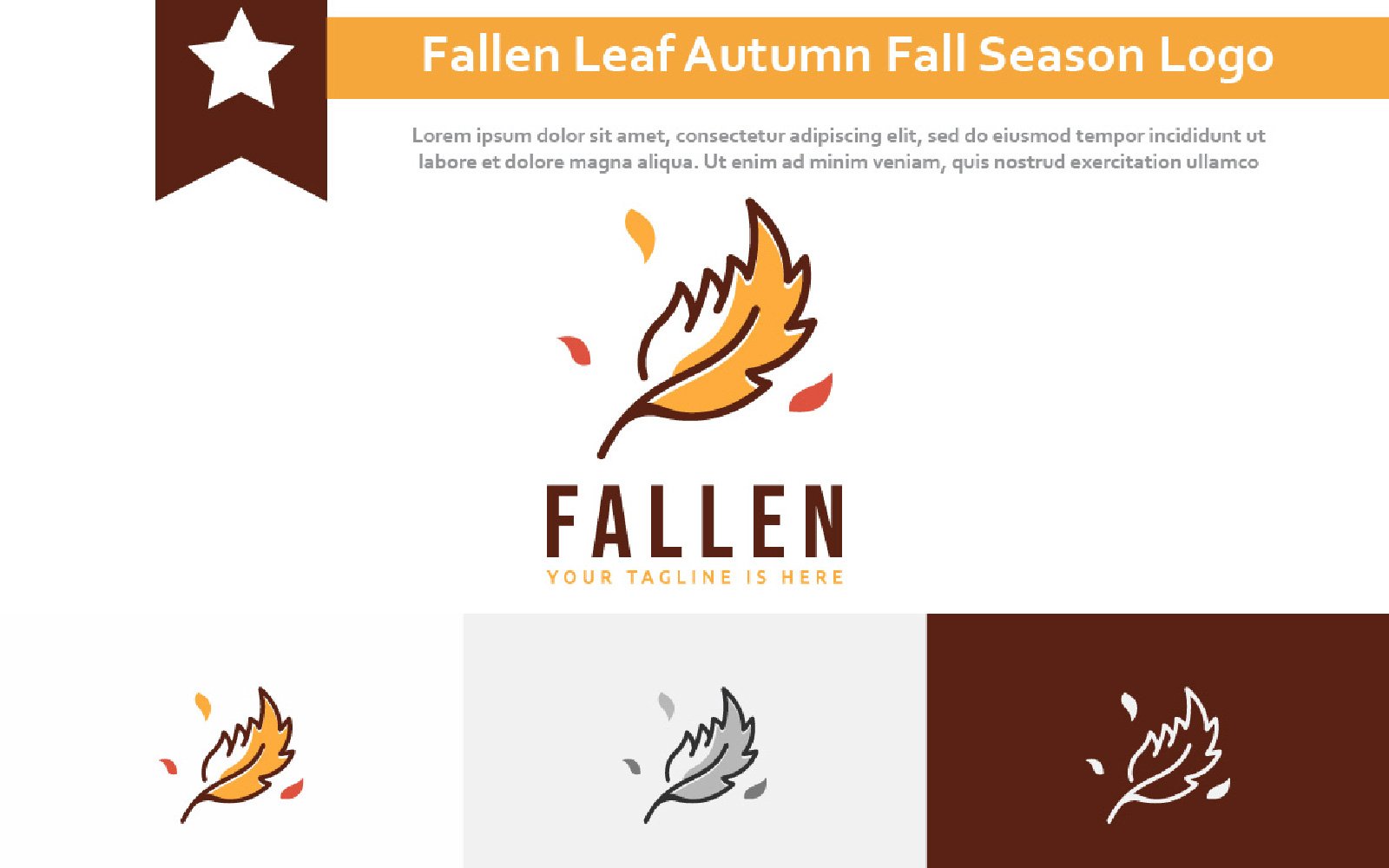 Template #217493 Leaf Autumn Webdesign Template - Logo template Preview