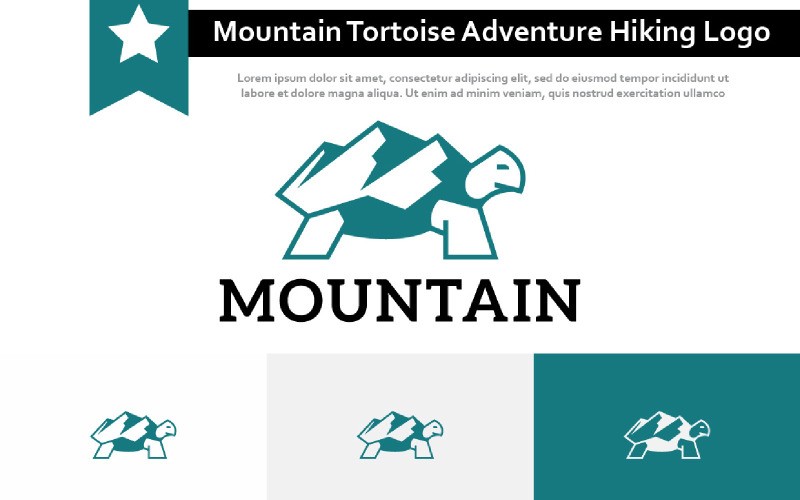 Mountain Tortoise Nature Adventure Hiking Sport Logo Logo Template
