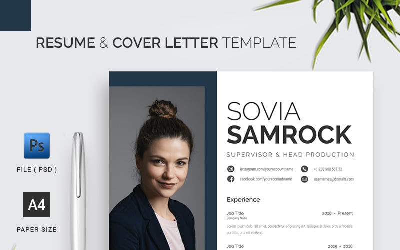 Resume & Cover Letter Template 1.43 Resume Template