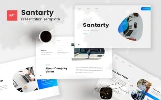 Santarty - Pitch Deck PowerPoint Template