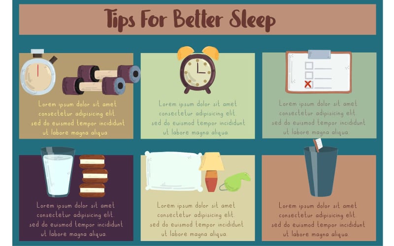 Sleep Time Infographic Illustration