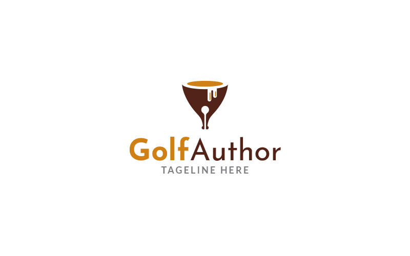 Golf Author Logo Design Template Logo Template