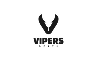 Letter Viper Silhouette Logo