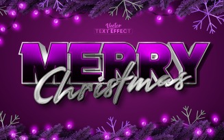 Merry Christmas - Editable Text Effect, Font Style, Graphics Illustration