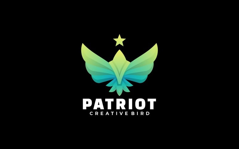 Patriot Bird Gradient Logo Logo Template