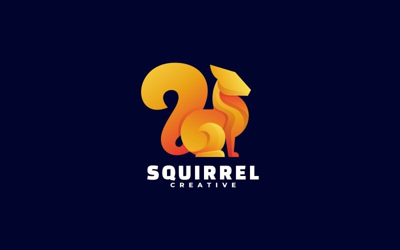 Squirrel Gradient Logo Style Logo Template