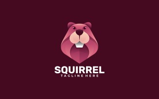 Squirrel Head Gradient Logo