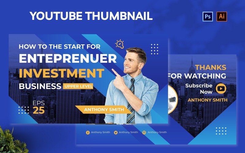 Business Enterpreneur Youtube Thumbnail Social Media