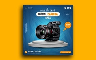 Camera Sale Promotion Social Media Post Banner Template