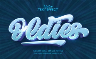 Oldies - 80's Style Editable Text Effect, Font Style, Graphics Illustration