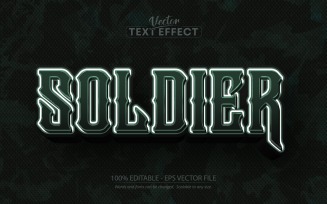Soldier - Editable Text Effect, Font Style, Graphics Illustration