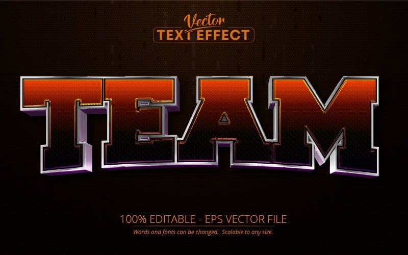 Team - Editable Text Effect, Font Style, Graphics Illustration