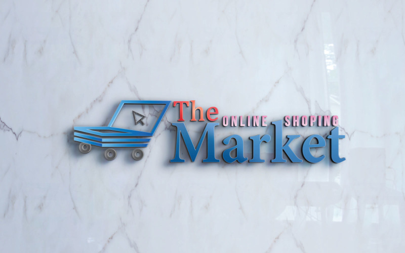 The Online Shopping Market Logo (Free) Logo Template