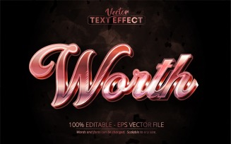 Worth - Editable Text Effect, Font Style, Graphics Illustration