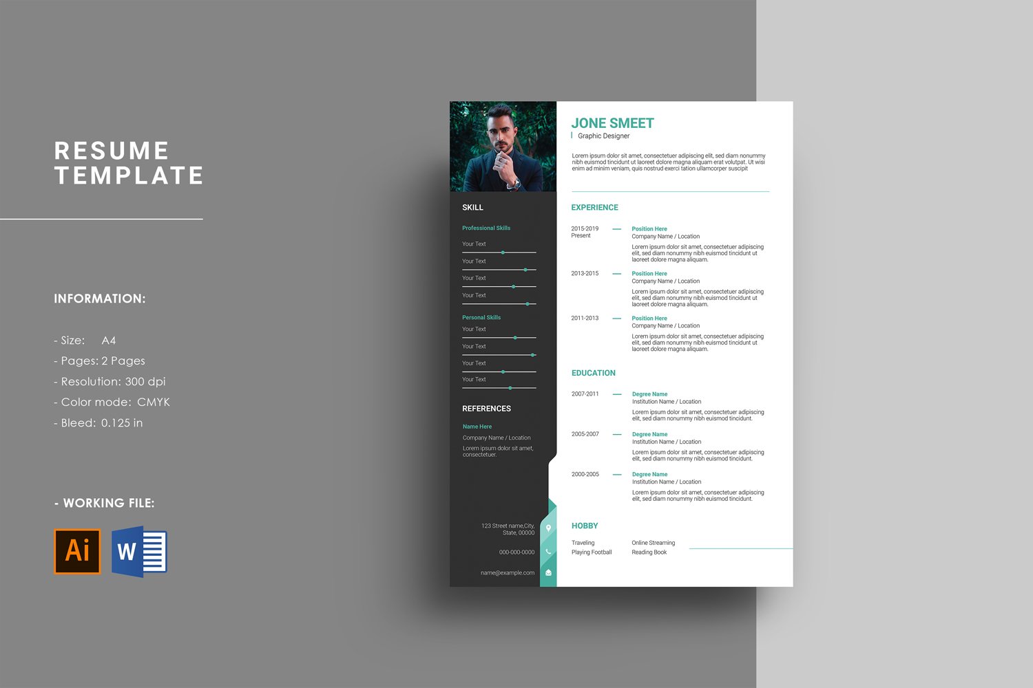 Kit Graphique #217706 Resume Cv Divers Modles Web - Logo template Preview