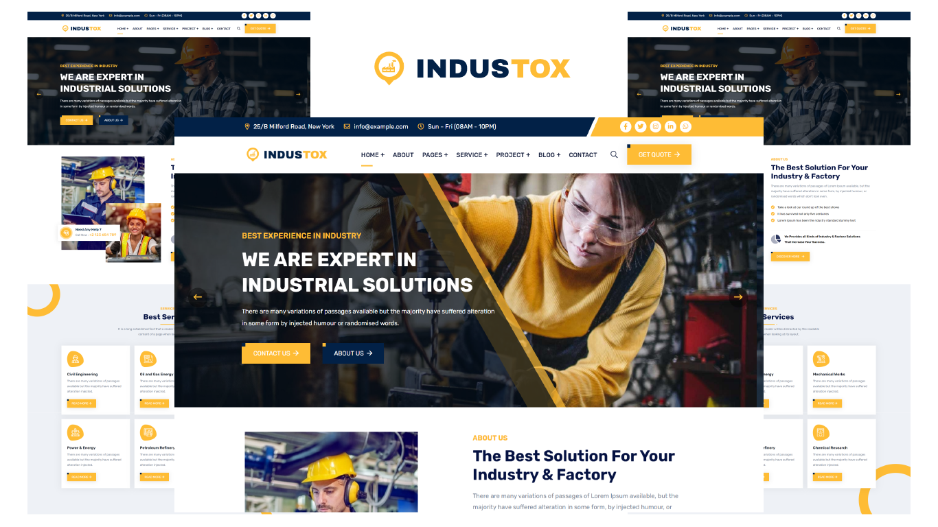 Industox - Factory And Industrial HTML5 Template