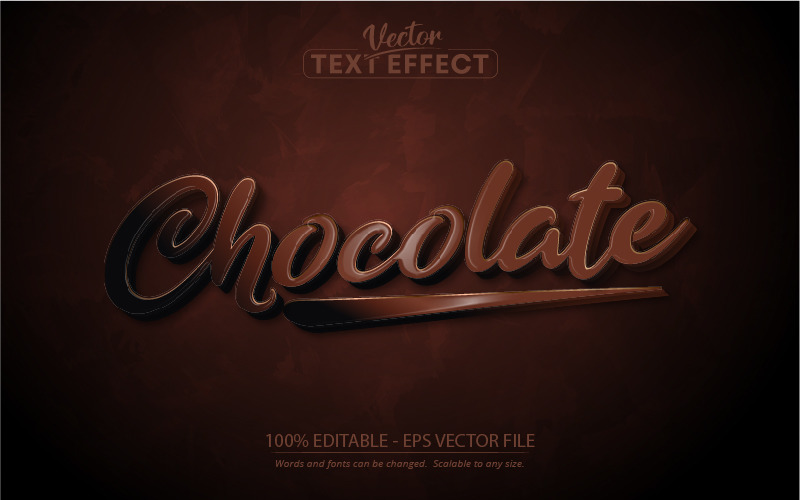 Chocolate - Editable Text Effect, Font Style, Graphics Illustration