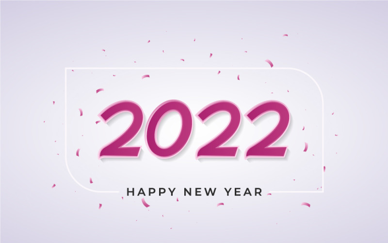 Happy New Year 2022 Greeting And Celebration - Banner Design Vector Graphic