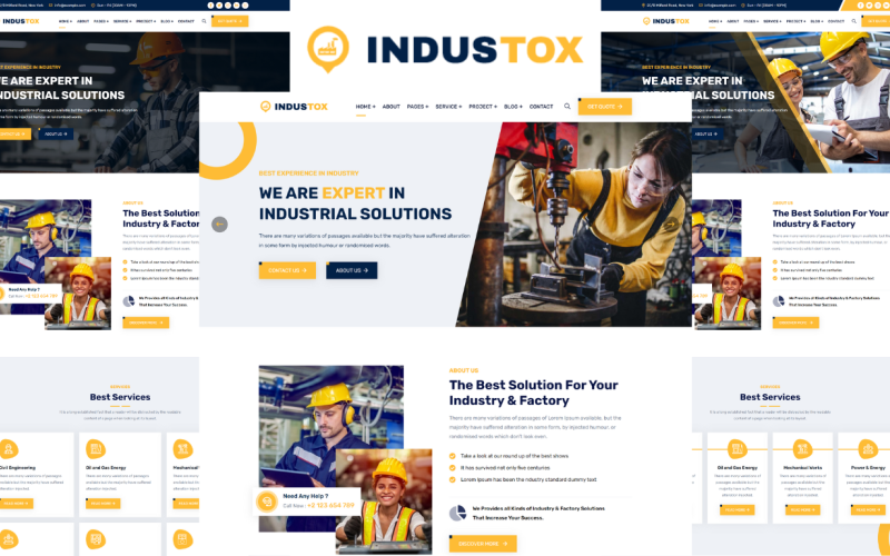 Industox - Factory And Industrial HTML5 Template Website Template