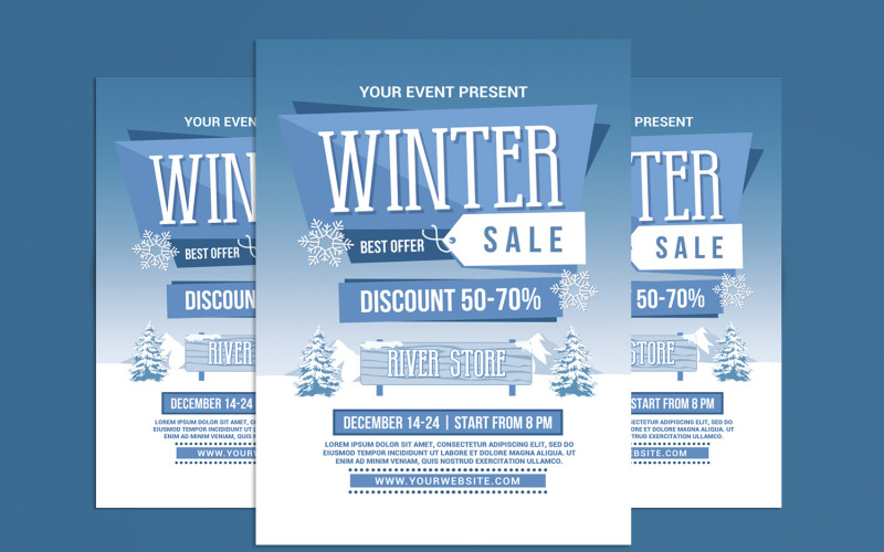 Winter Sale Flyer Template Corporate Identity