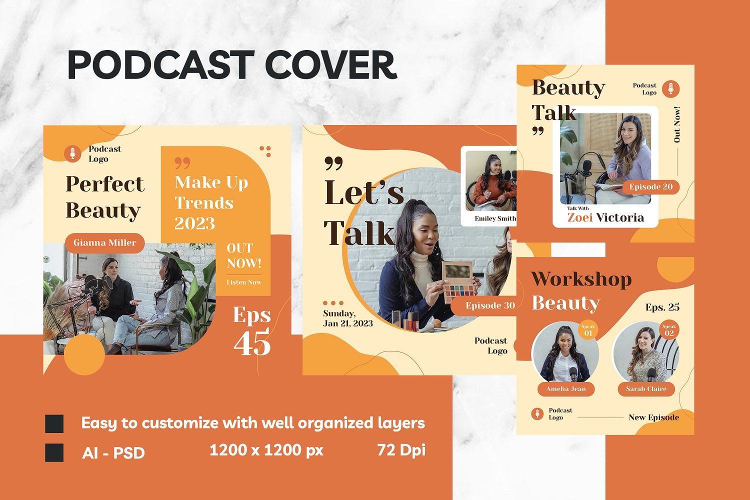 Kit Graphique #217857 Podcast Couvercle Divers Modles Web - Logo template Preview