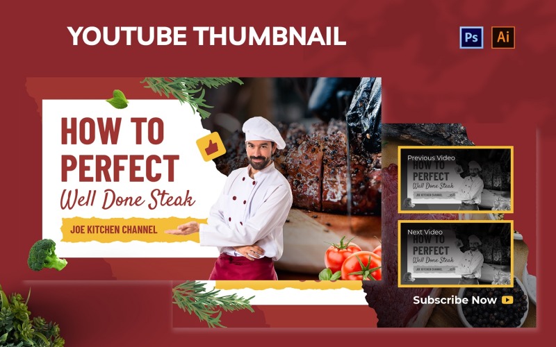 Food Recipes Youtube Thumbnail Social Media