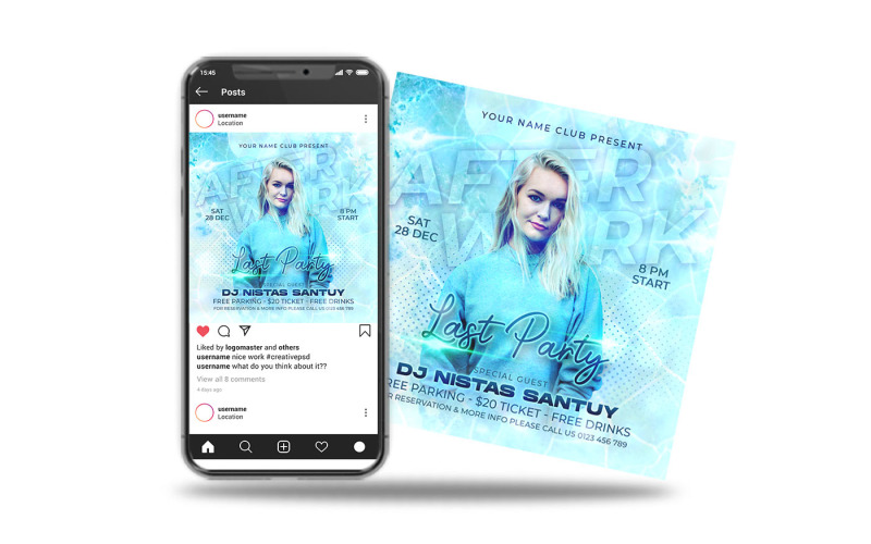 last party night club event Social Media