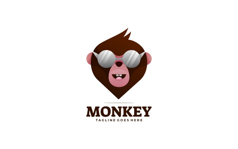 Monkey Gradient Logo Style Logo Template