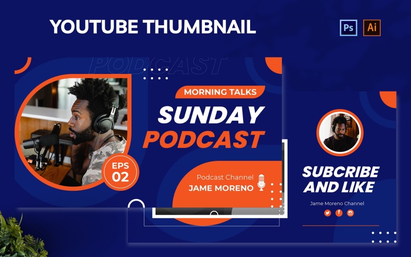 Podcast Talks Youtube Thumbnail Social Media