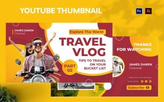 Travel Vlog Youtube Thumbnail
