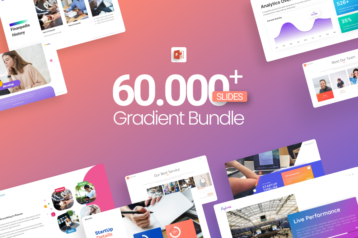 60.000+ Gradient Bundle PowerPoint Template