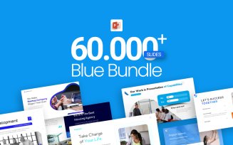 60.000+ Blue Bundle PowerPoint Template