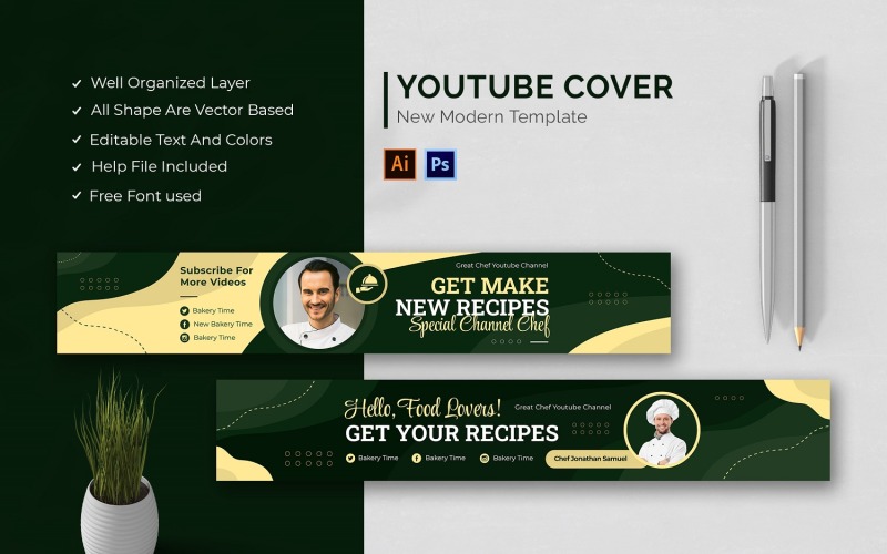 Chef Cooking Youtube Cover Social Media