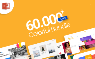 60.000+ Colorful Bundle PowerPoint Template