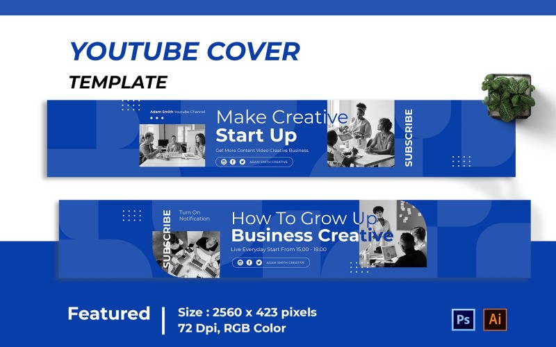 Creative Start Up Youtube Cover Social Media