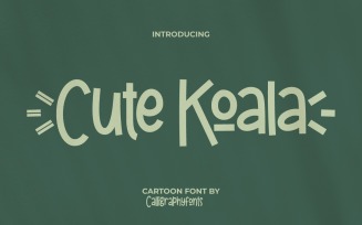 Cute Koala Cartoon Display Font