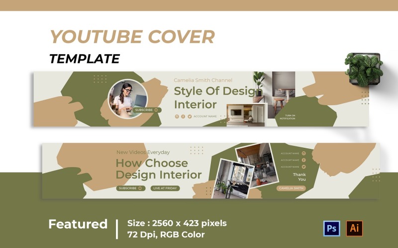 Design Interior Youtube Cover Social Media