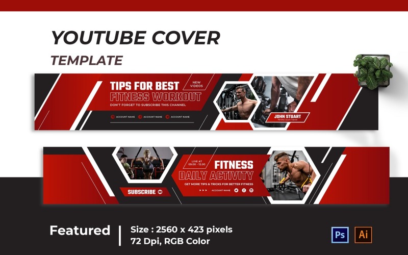 Fitness Trainer Youtube Cover Social Media
