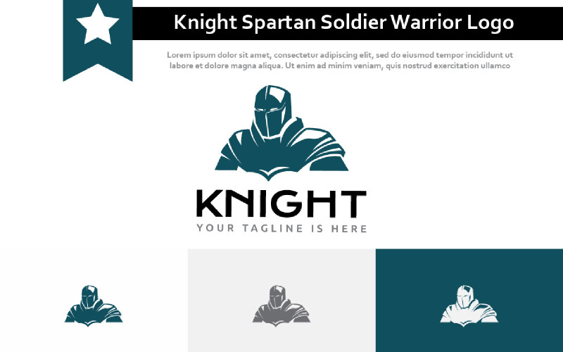 Knight Spartan Soldier Warrior Armour War Mascot Logo Logo Template