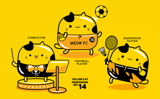 Yellow Cat Profession Set #14