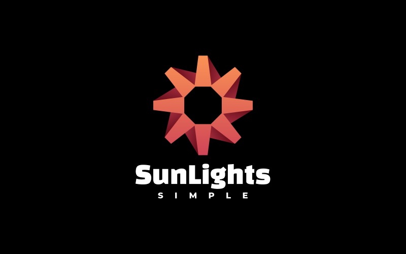 Abstract Solar Gradient Logo Logo Template